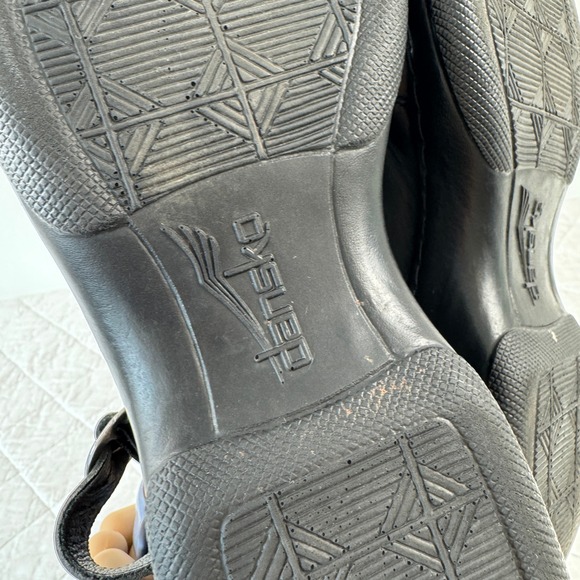 Dansko Black Leather Fisherman Sandals Slingback Platform Clogs Portugal Size 9 - Picture 8 of 10